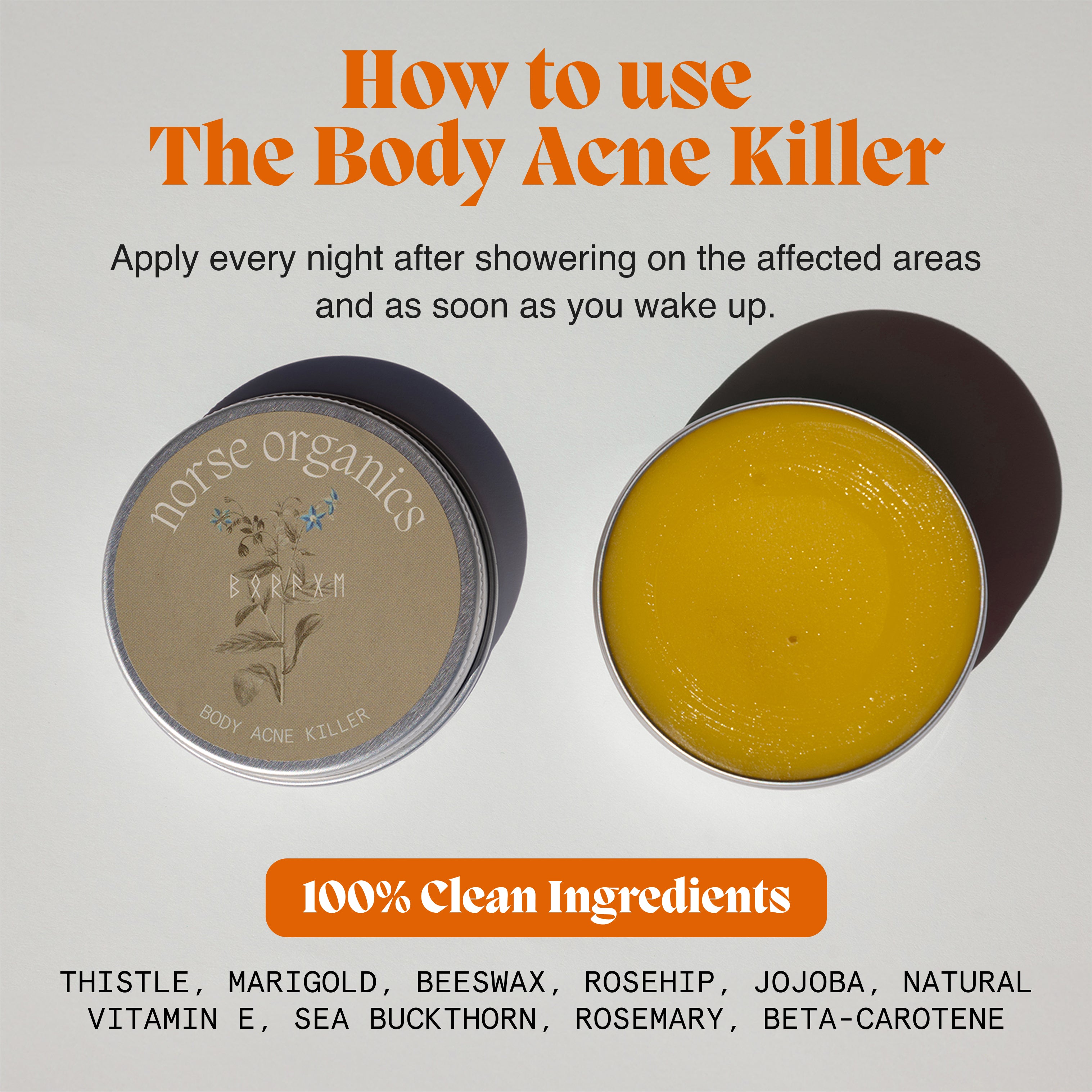 body acne balms