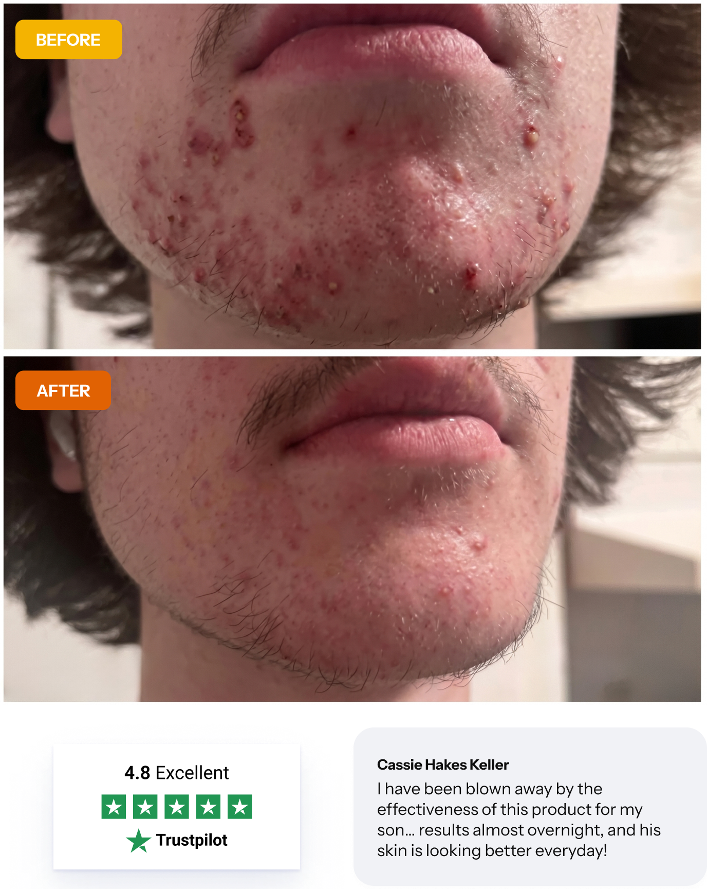 Norse Organics before and after